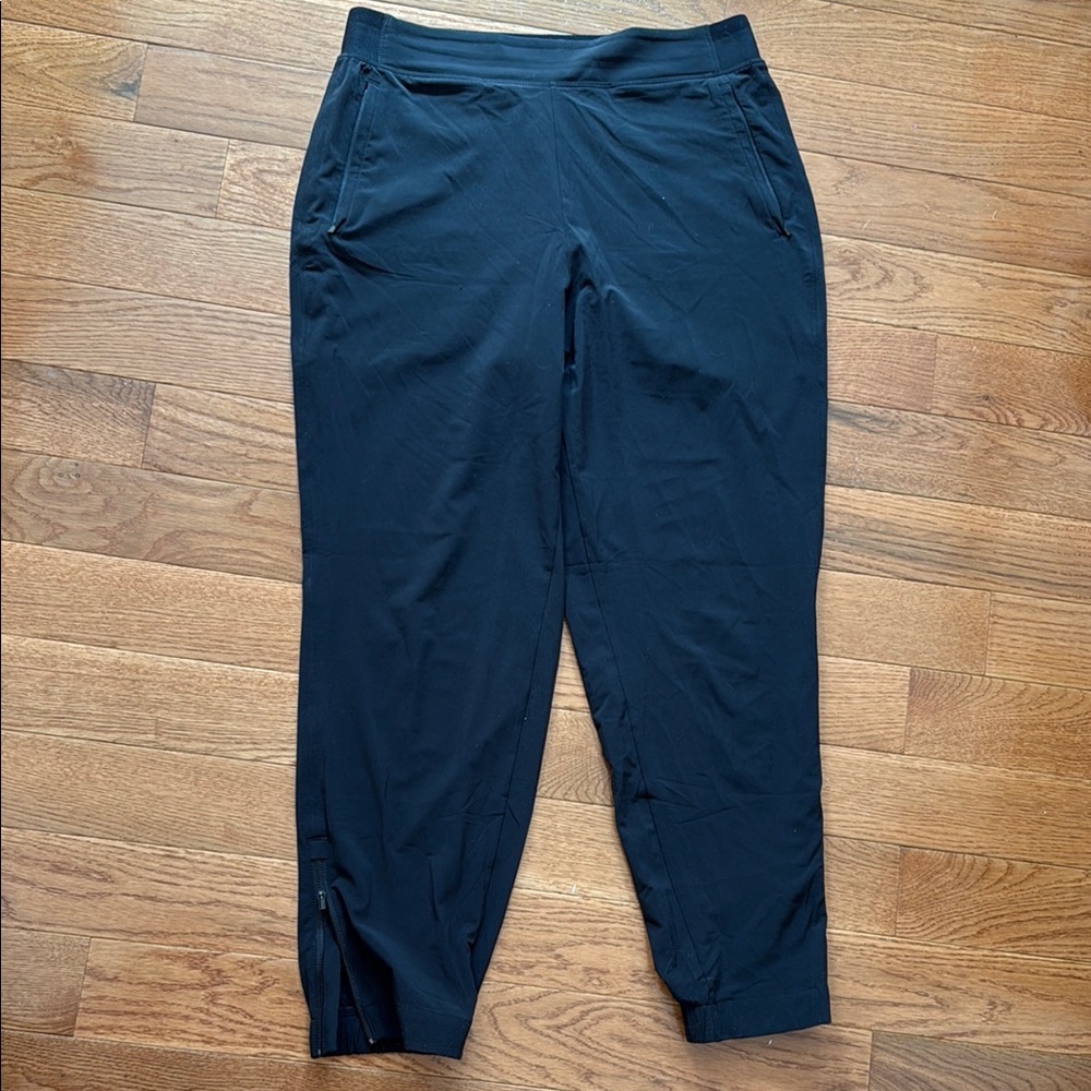 Athleta Black Jogger Pants zipper bottom